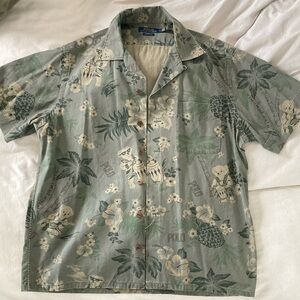 Polo by Ralph Lauren Green Floral Men's Shirt